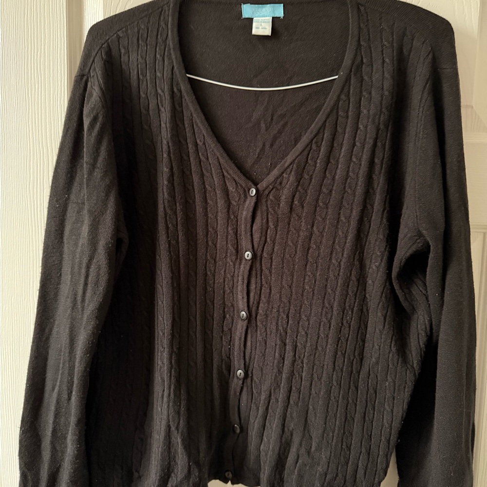 Jennifer Moore Dark Knit Cardigan